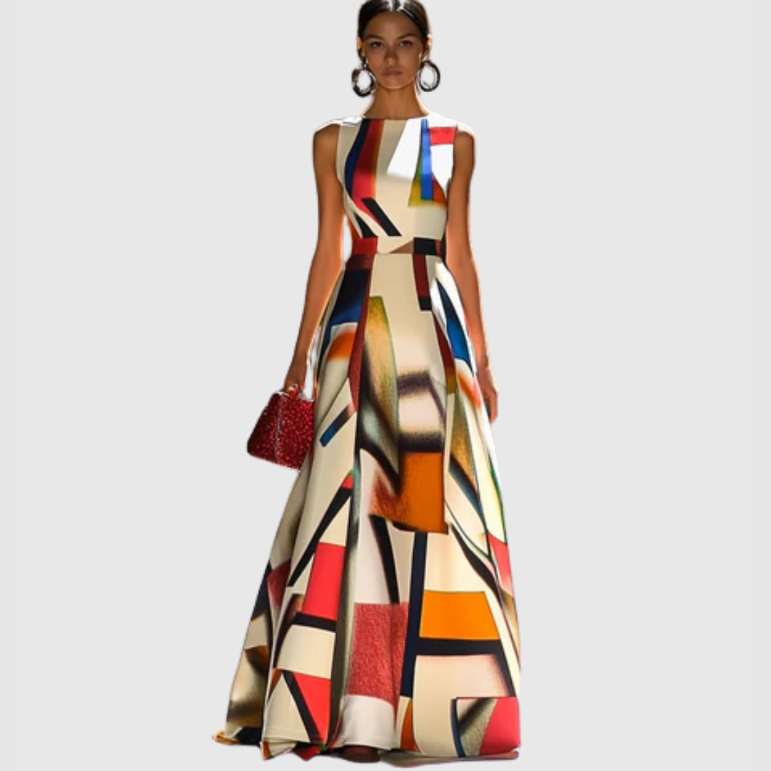 RICZEL - VESTIDO MAXI DE IMPRESIÓN MULTICOLOR