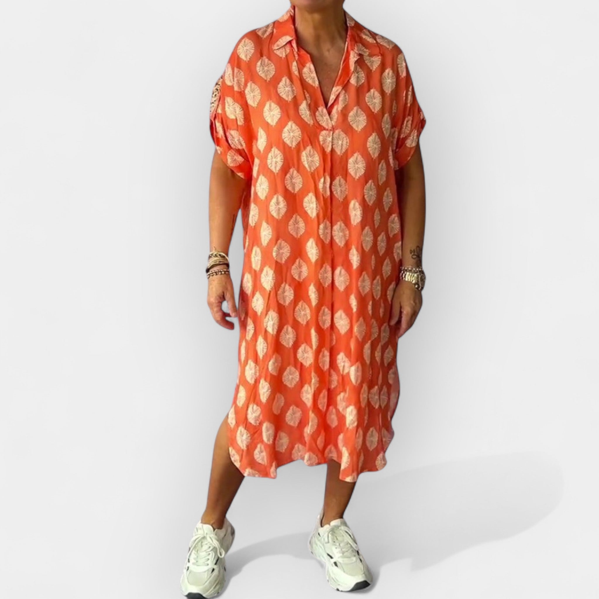 Vestido de Verano Liviano con Escote en V