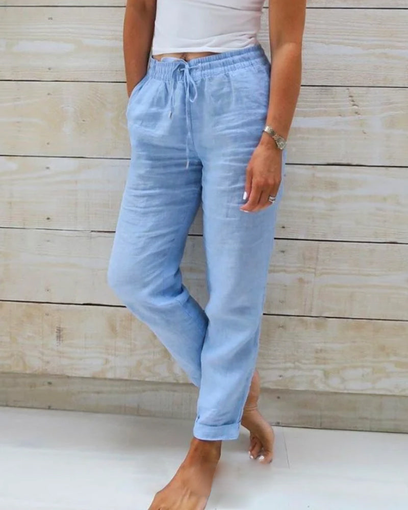 Tamina - Pantalón Casual con Cuerda Ajustable