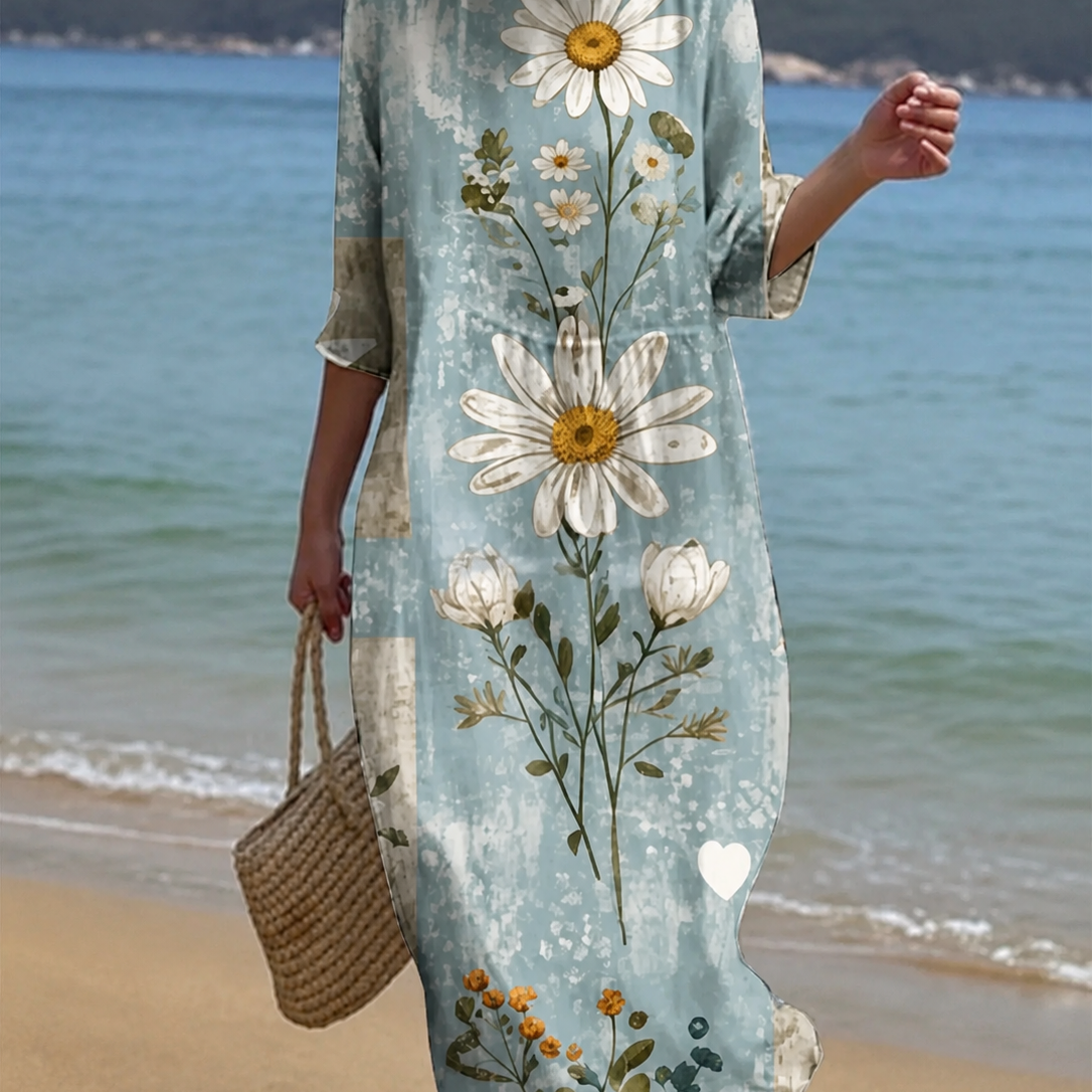 Vestido casual de mujer con estampado floral