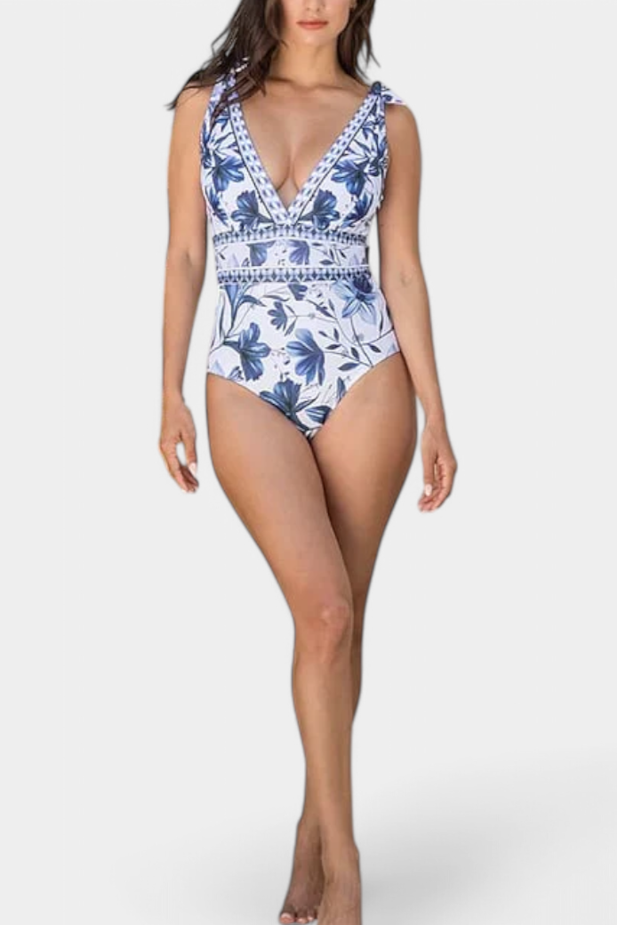 Ahria | Conjunto de Traje de Baño de Una Pieza Floral