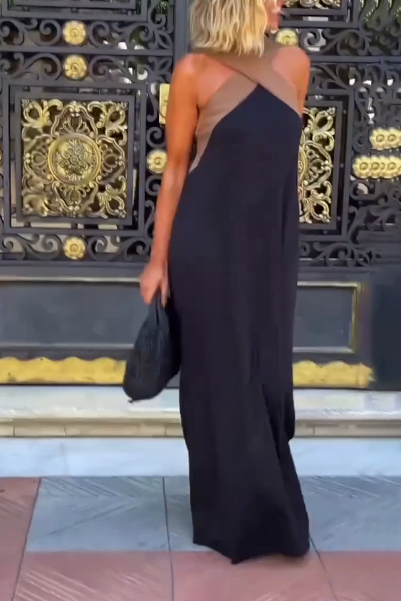 Valerie | Vestido sin mangas con cuello halter cruzado