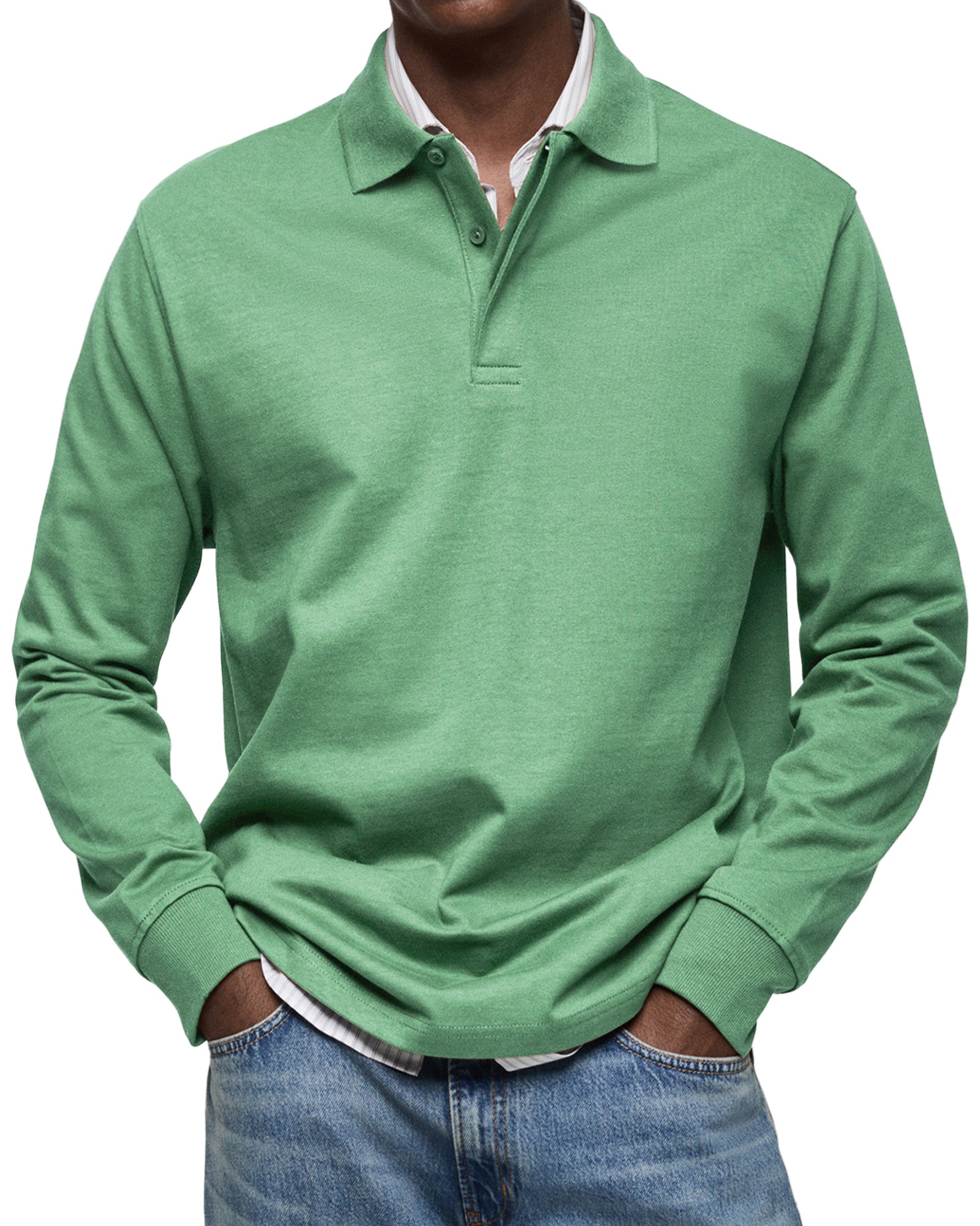 ALJUR - POLO CASUAL DE MANGA LARGA