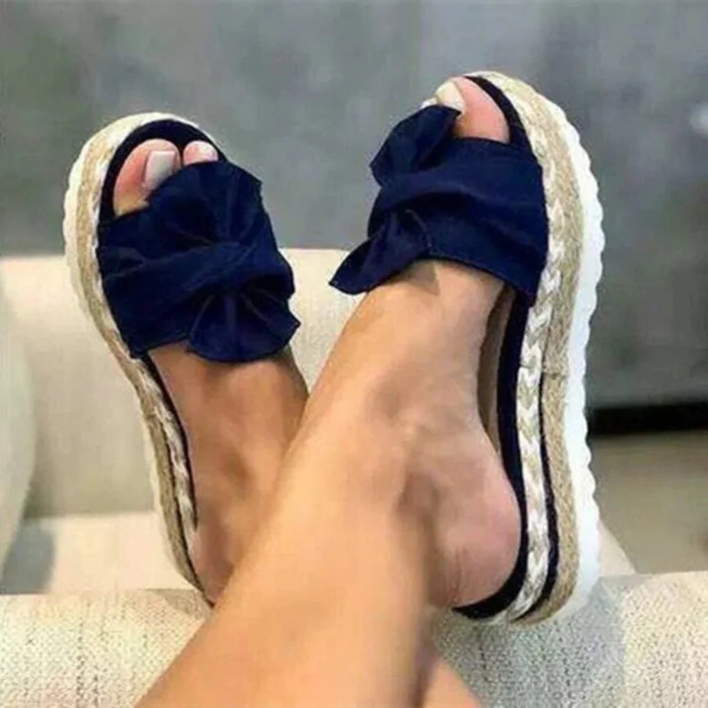 Marina | Sandalias de plataforma con lazo de primavera para mujer