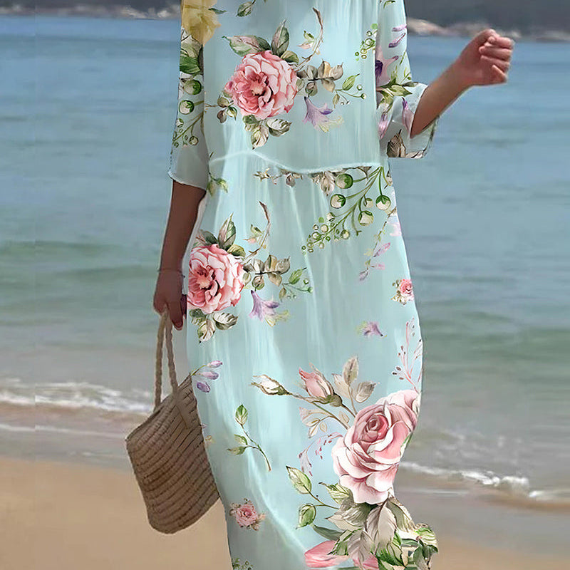MARISOL - VESTIDO FLORAL MODERNO Y ELEGANTE