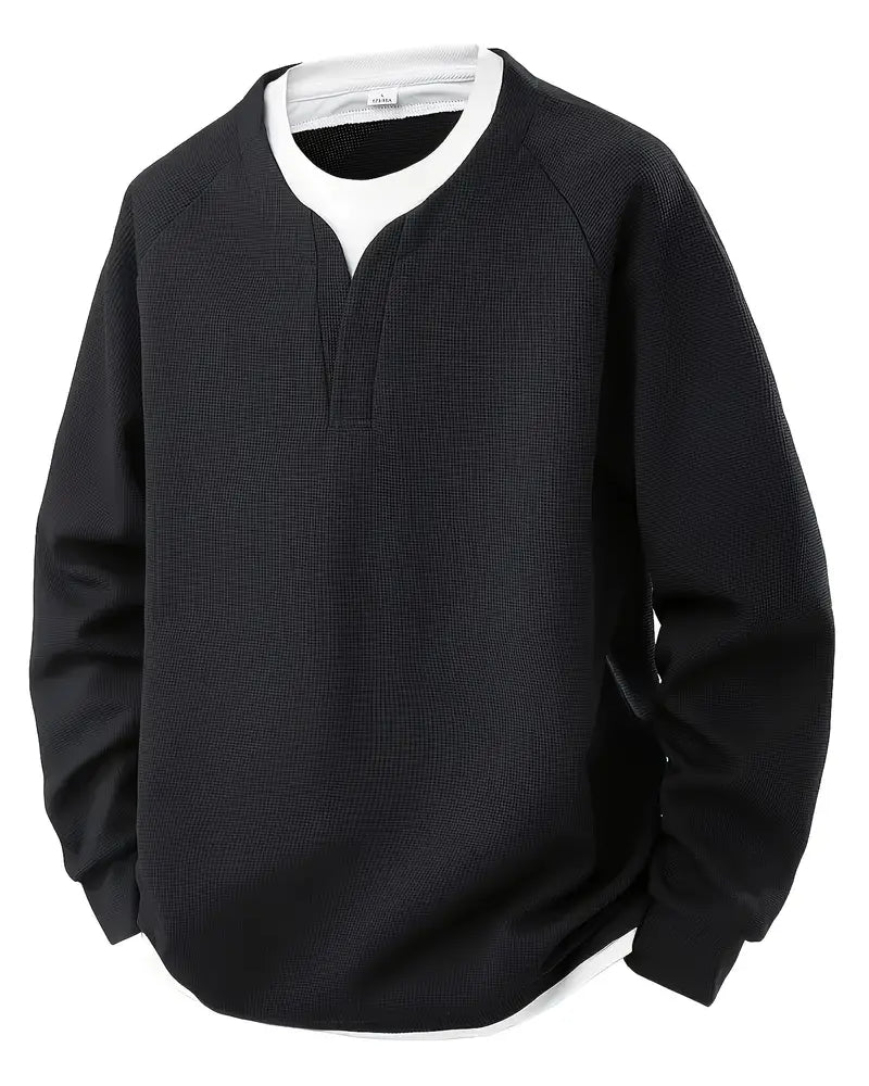 JAMES – SUDADERA CAPA TEXTURADA CON ESCOTE EN V