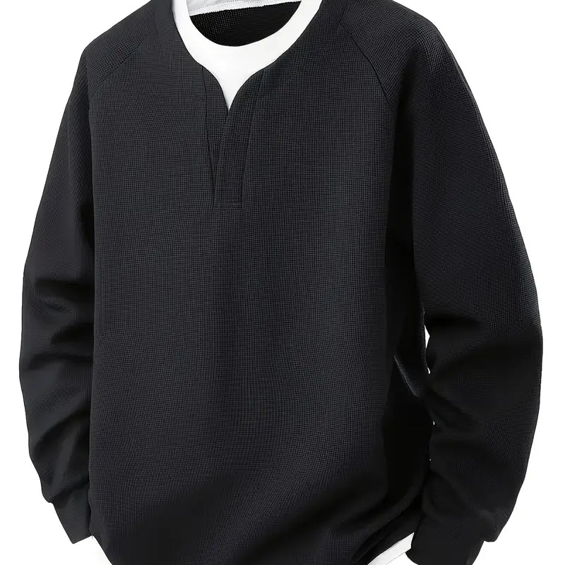 JAMES – SUDADERA CAPA TEXTURADA CON ESCOTE EN V