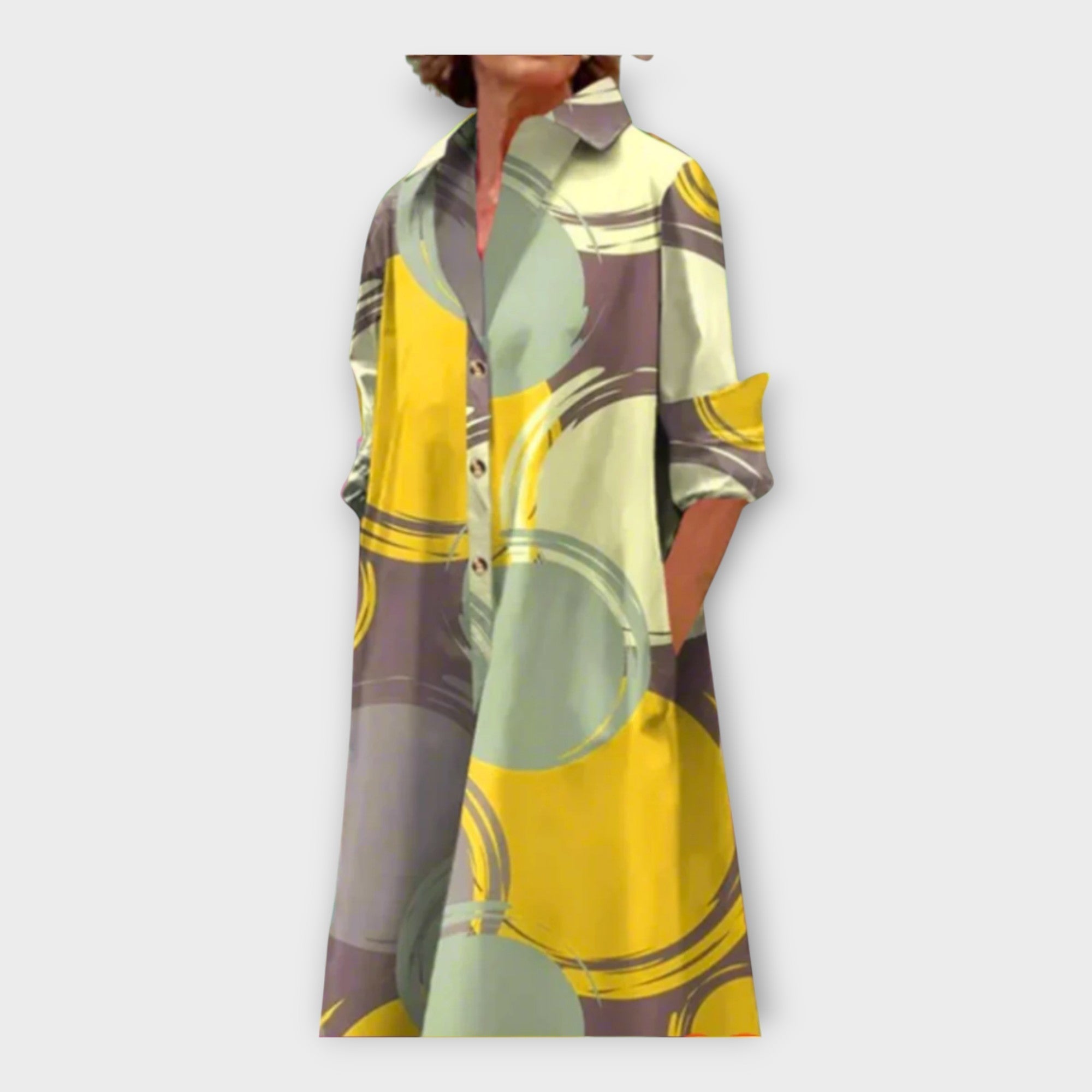 Vestido Hecho a Mano con Patrón Geométrico