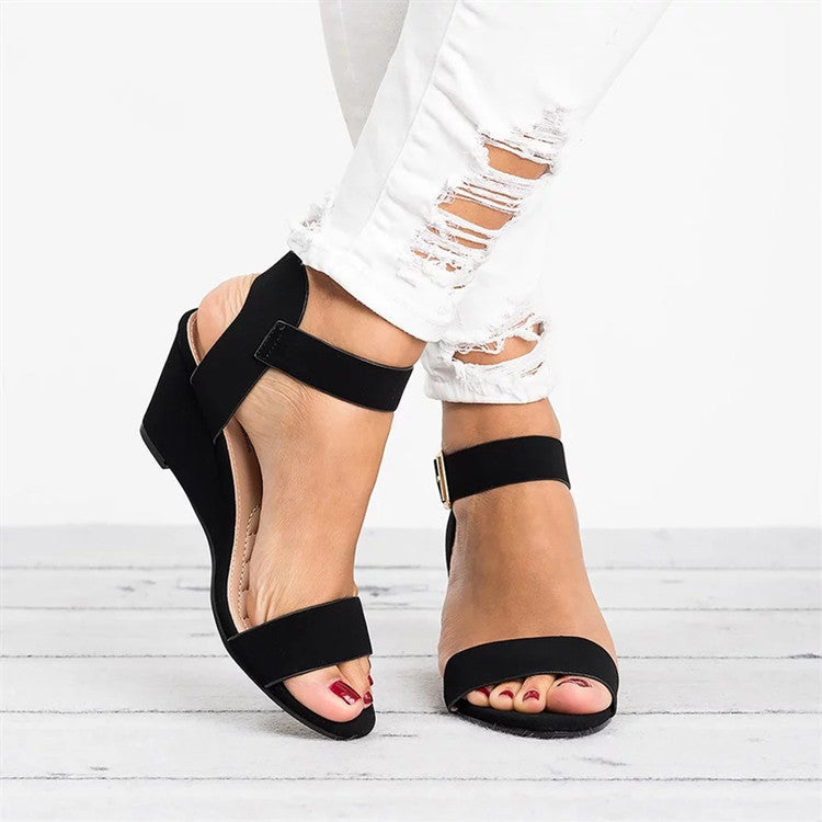 Rochel | Sandalias de mujer de primavera con cuña y pulsera