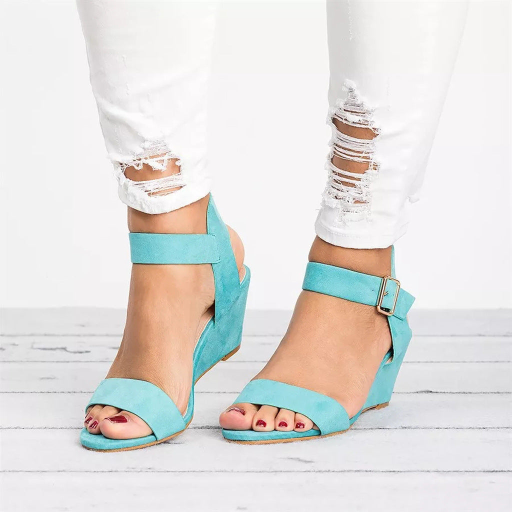 Rochel | Sandalias de mujer de primavera con cuña y pulsera