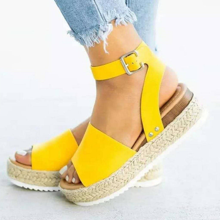 Amelia | Sandalias de mujer de primavera con plataforma y hebilla