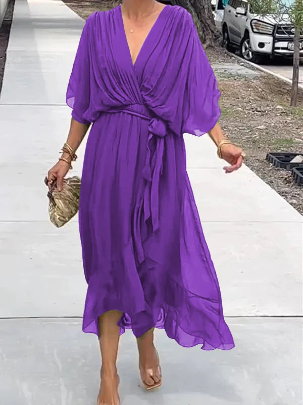 MARJORIE - VESTIDO DE CHIFFON SOFISTICADO