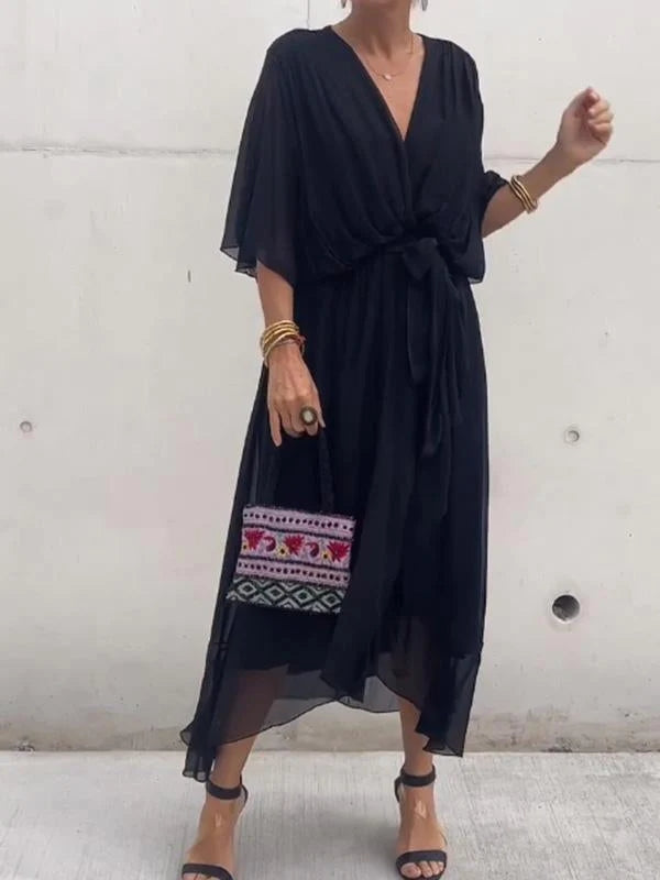 MARJORIE - VESTIDO DE CHIFFON SOFISTICADO