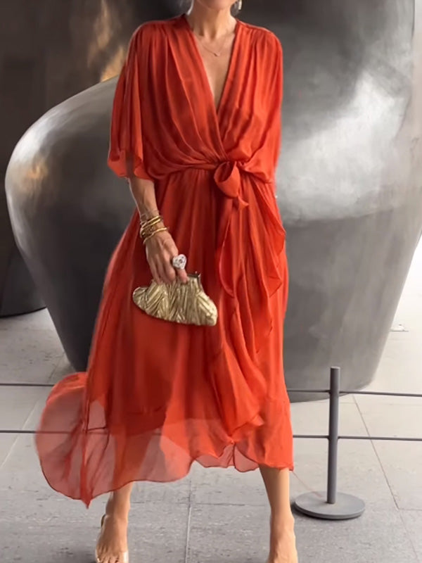 MARJORIE - VESTIDO DE CHIFFON SOFISTICADO