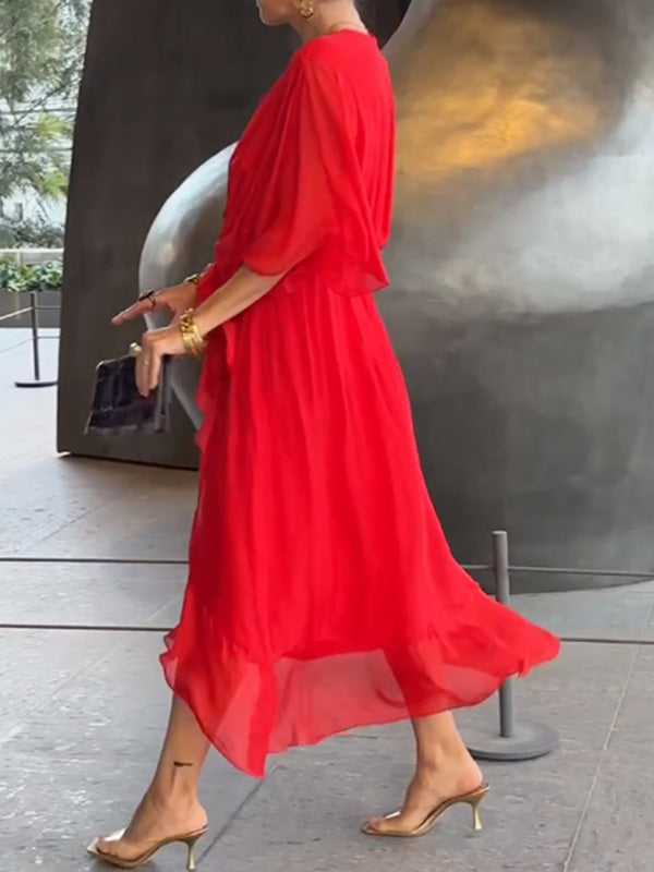 MARJORIE - VESTIDO DE CHIFFON SOFISTICADO