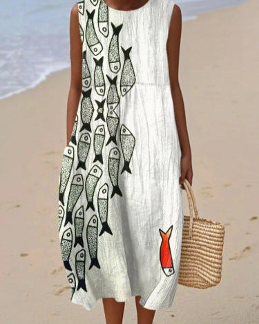 Lisboa | Vestido Midi Sardinas