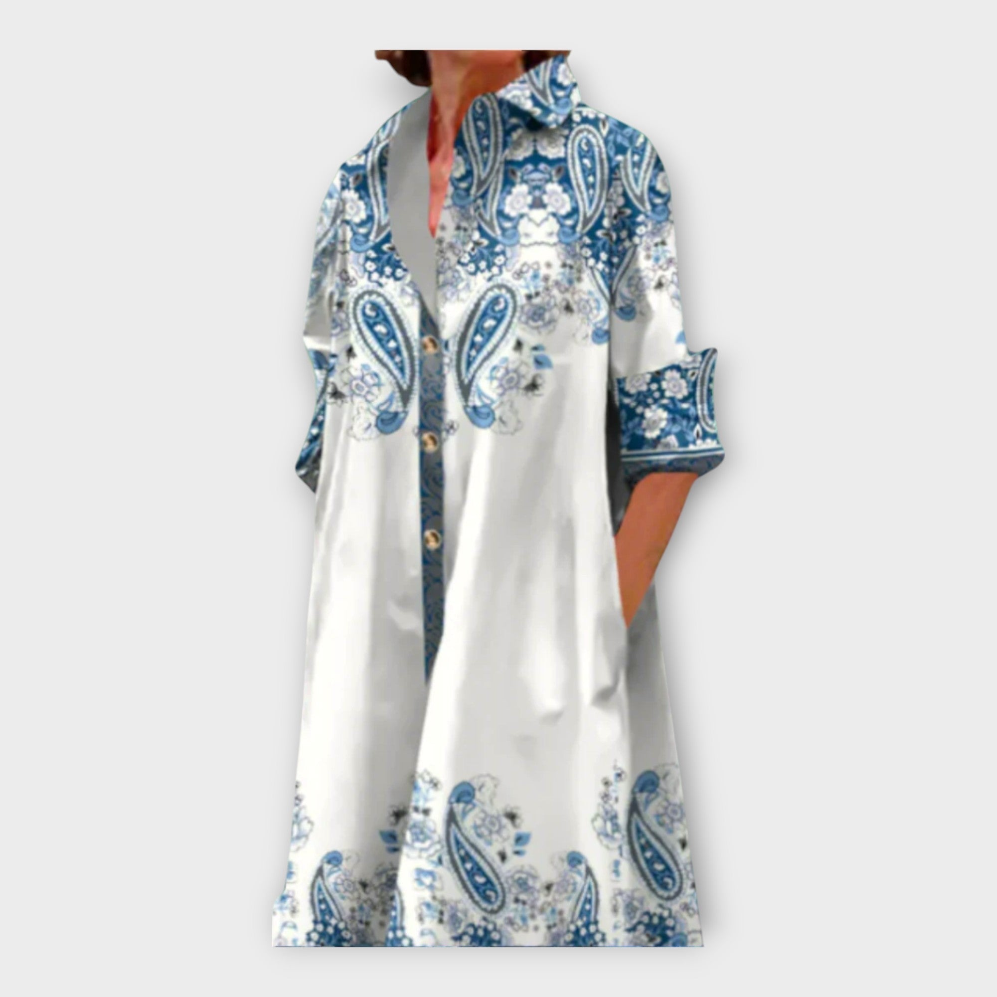 Vestido Hecho a Mano con Patrón Geométrico