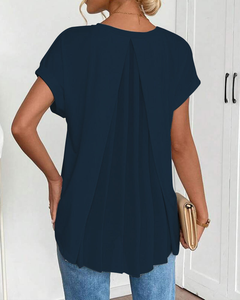 ESTRID - CAMISETA DE PATCHWORK CON MANGAS CORTAS Y ESTILO