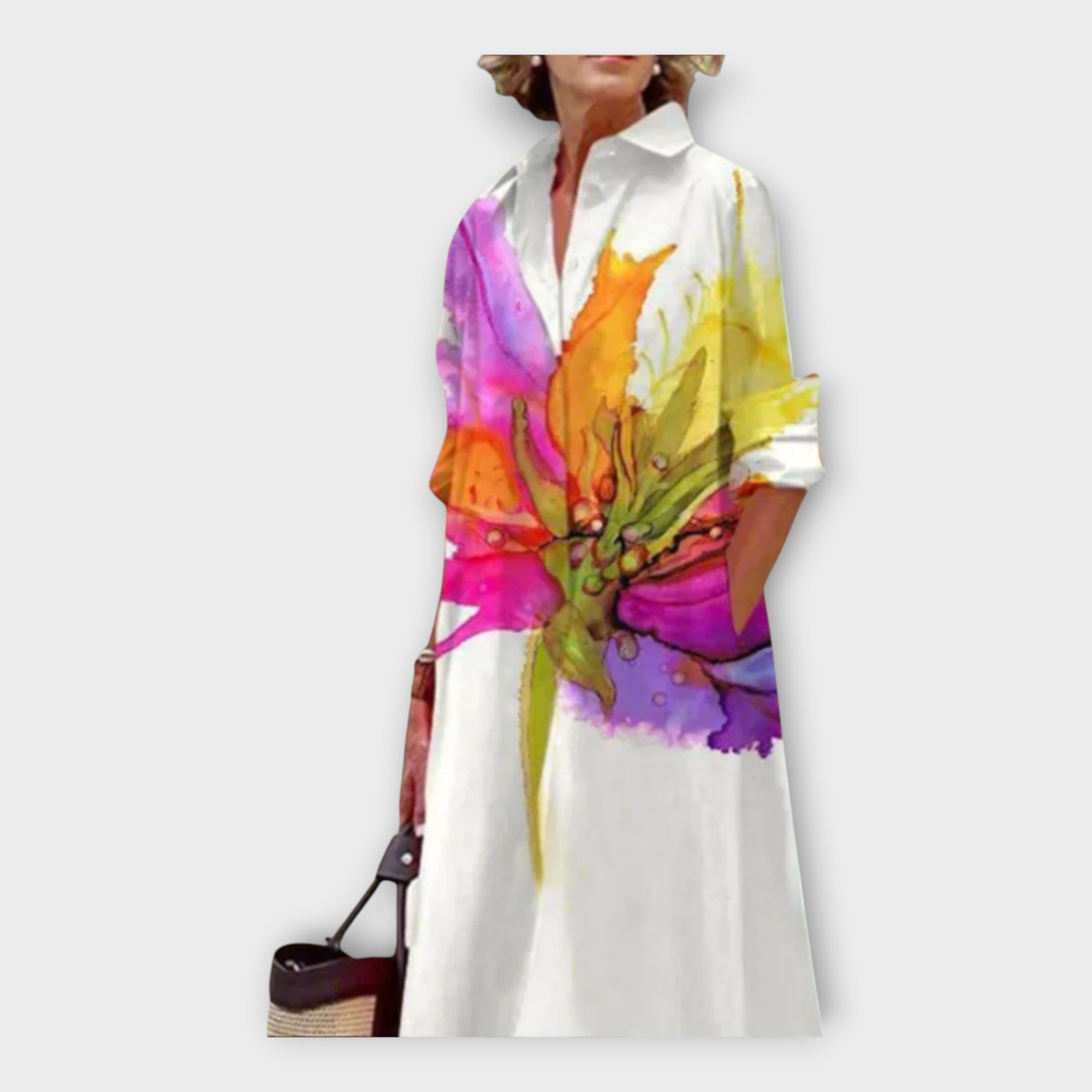 Vestido Hecho a Mano con Patrón Geométrico