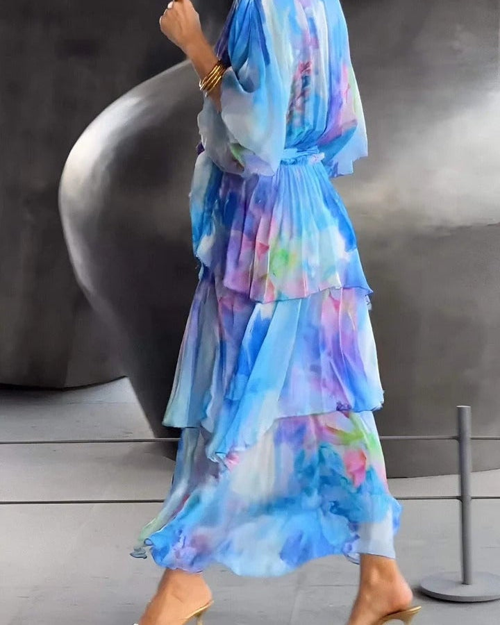 Linda | Vestido Elegante y Estiloso con Capas