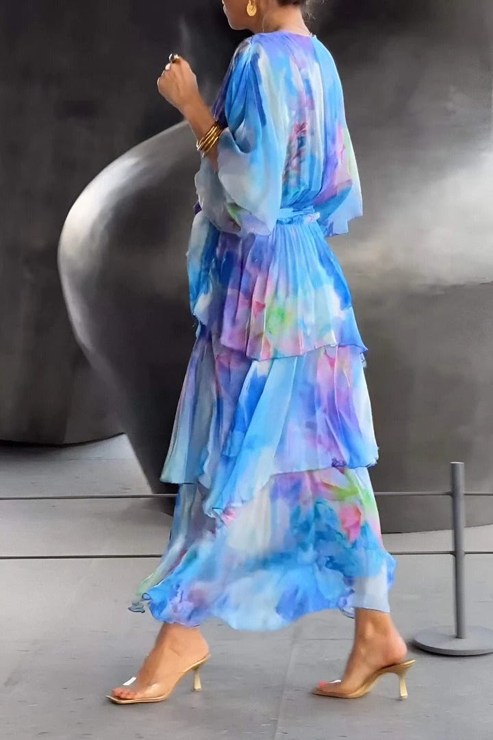 Linda | Vestido Elegante y Estiloso con Capas