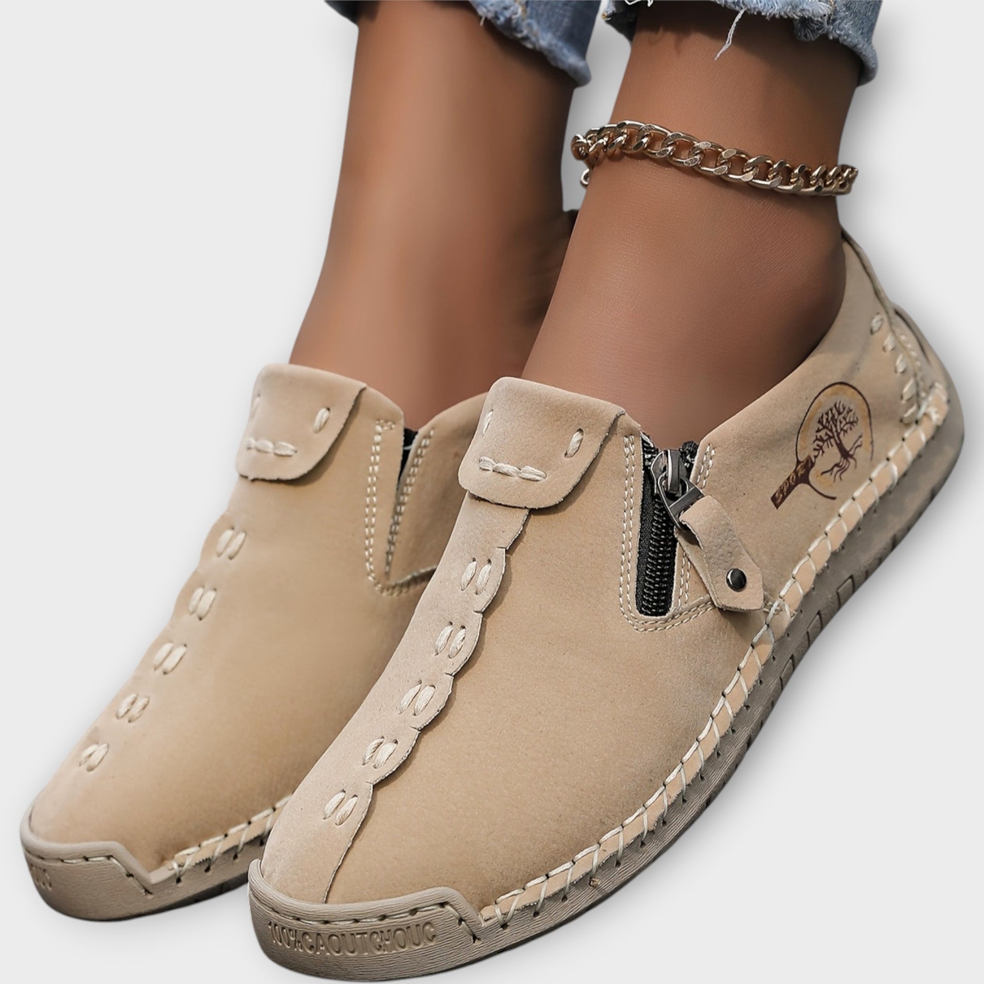 Mocasines de Cuero Suave sin Cordones