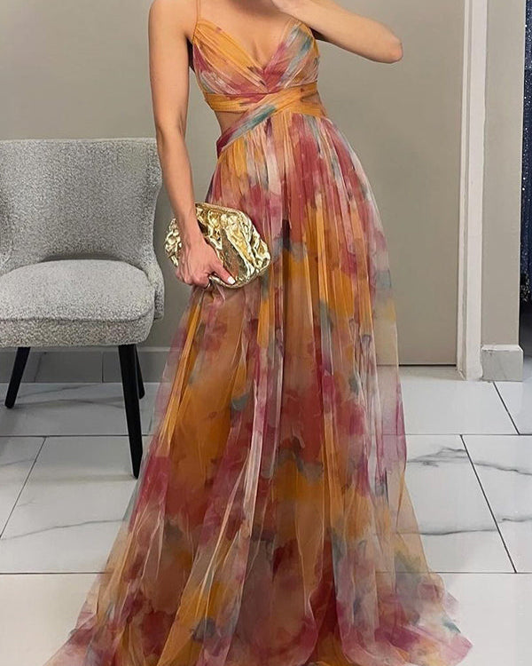Eirith | Vestido Maxi Floral Fluyente