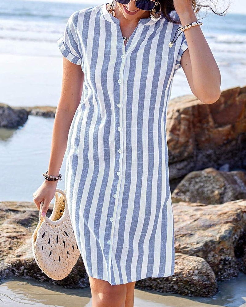 MIRANDA – VESTIDO CAMISERO A RAYAS BREEZE