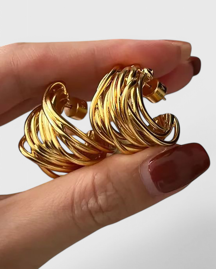 Pendientes de Aro en Forma de C