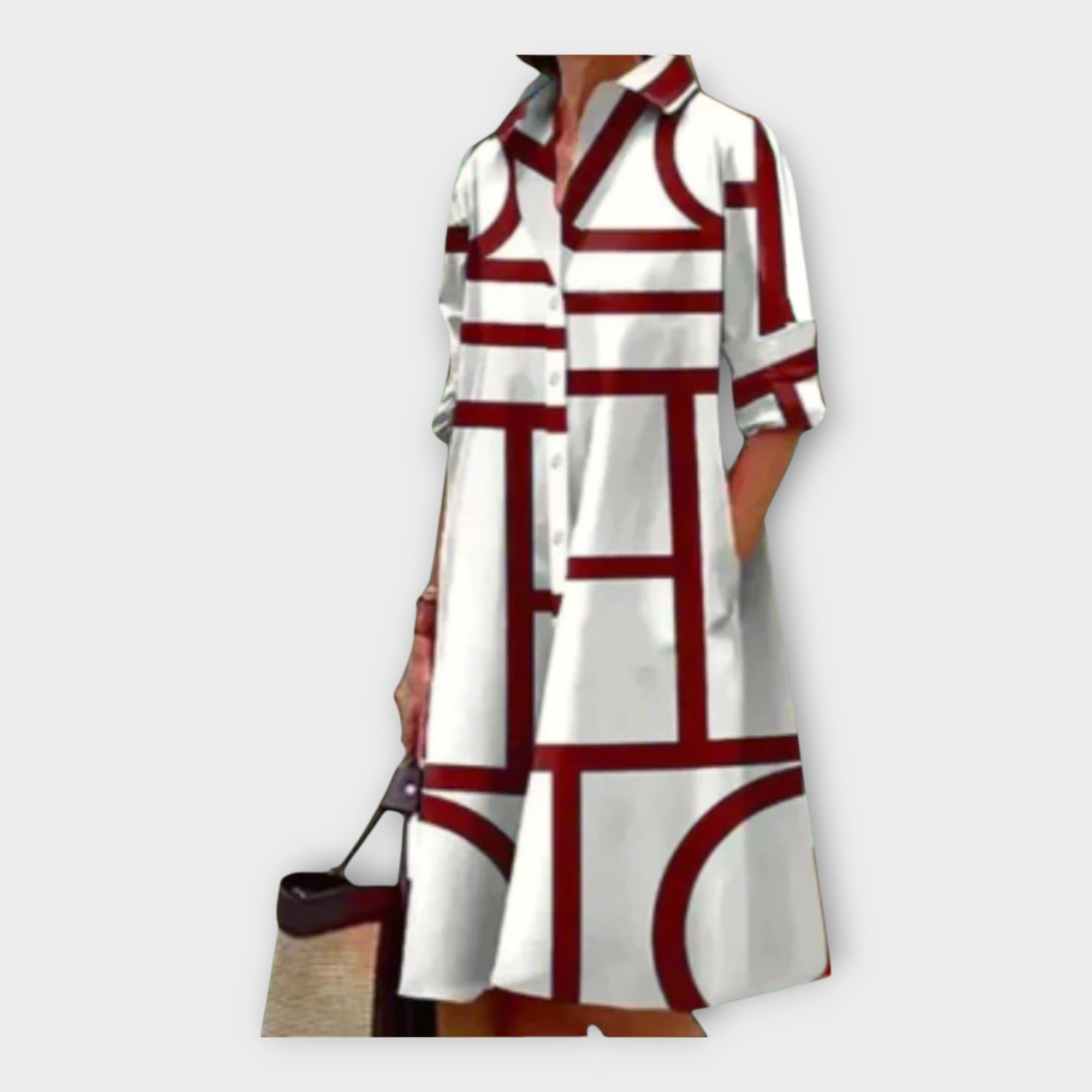 Vestido Hecho a Mano con Patrón Geométrico