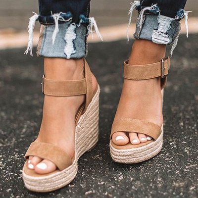 Aitana | Sandalias de cuña para mujer con tiras para primavera