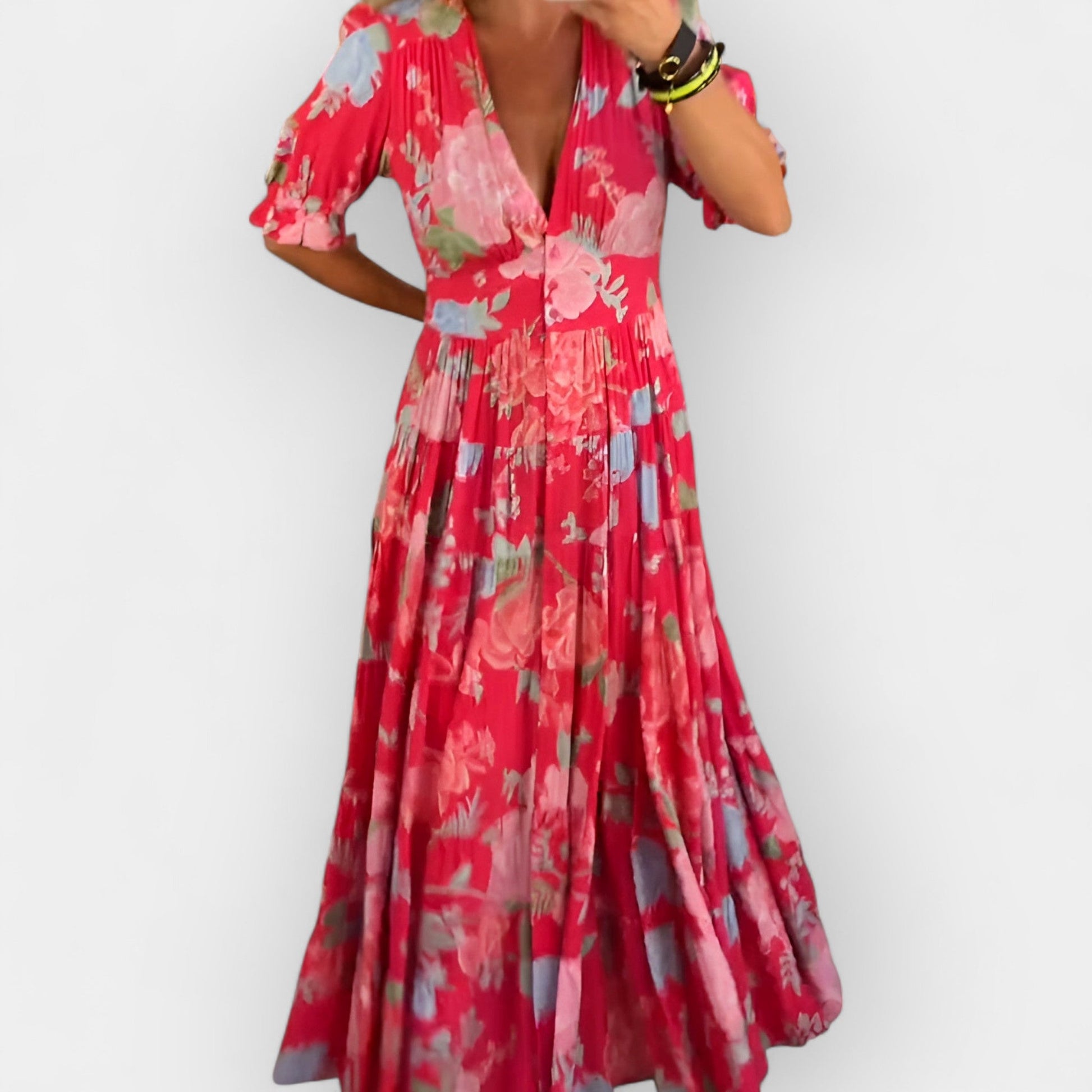 Vestido Floral Ligero con Bolsillos