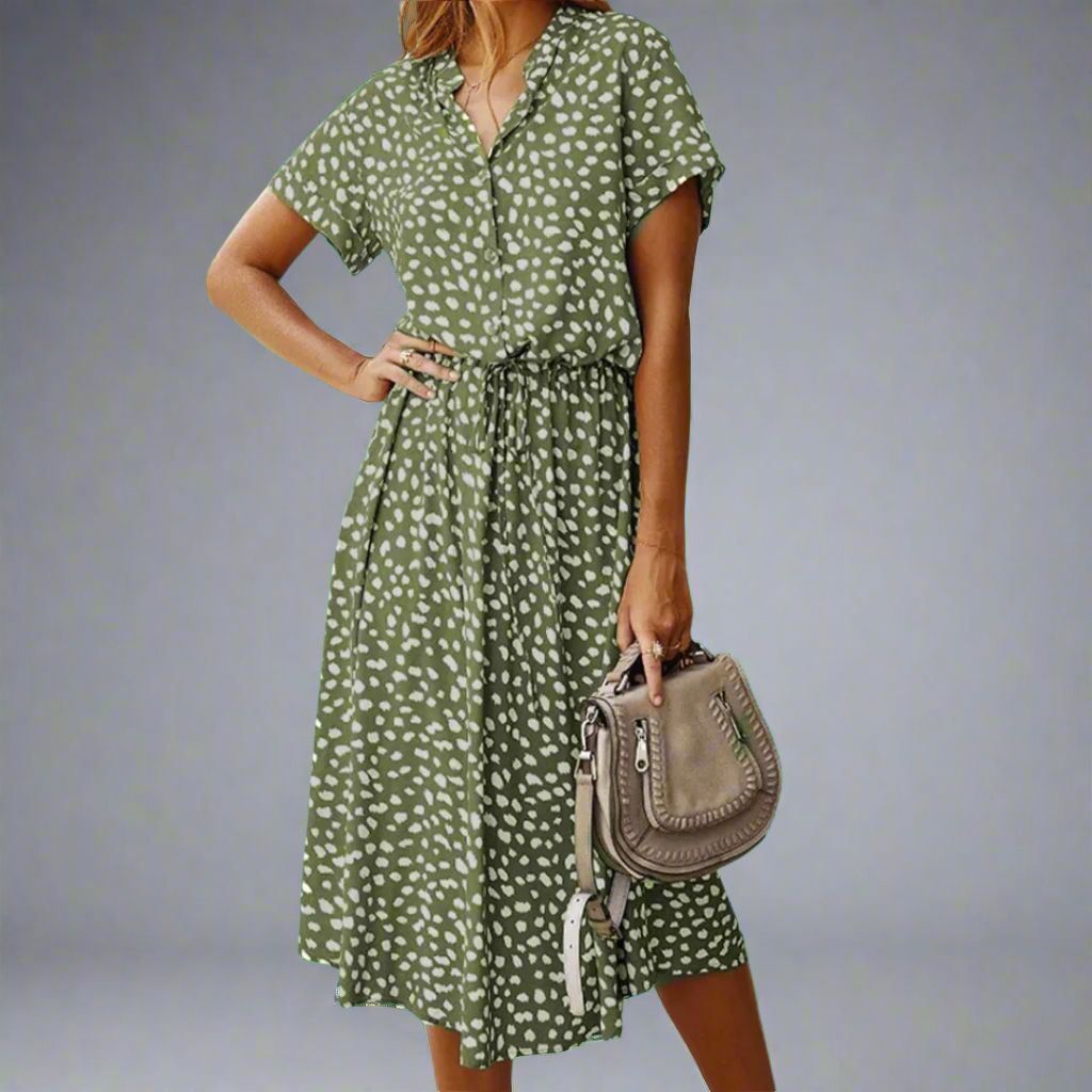 Vestido de Verano Hecho de Tejido Exquisito
