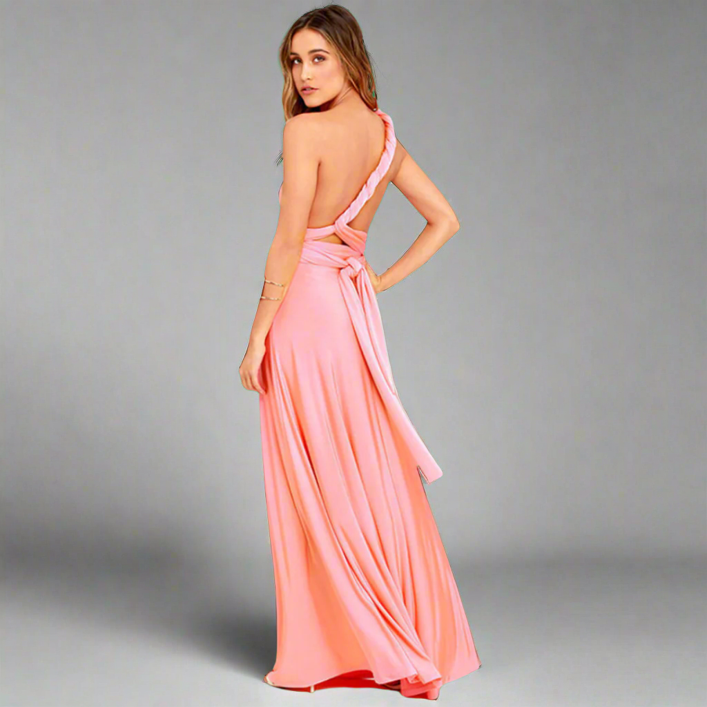 Vestido transformador hecho de tela exquisita
