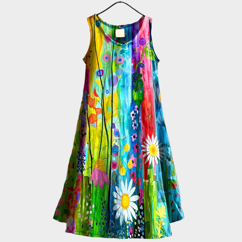 Vestido Vintage con Estampado Floral