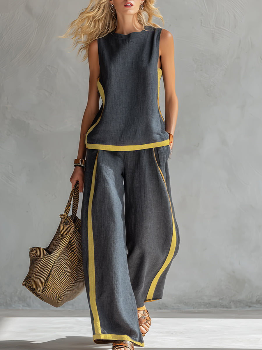 Leila™ | Conjunto Elegante de Algodón y Lino