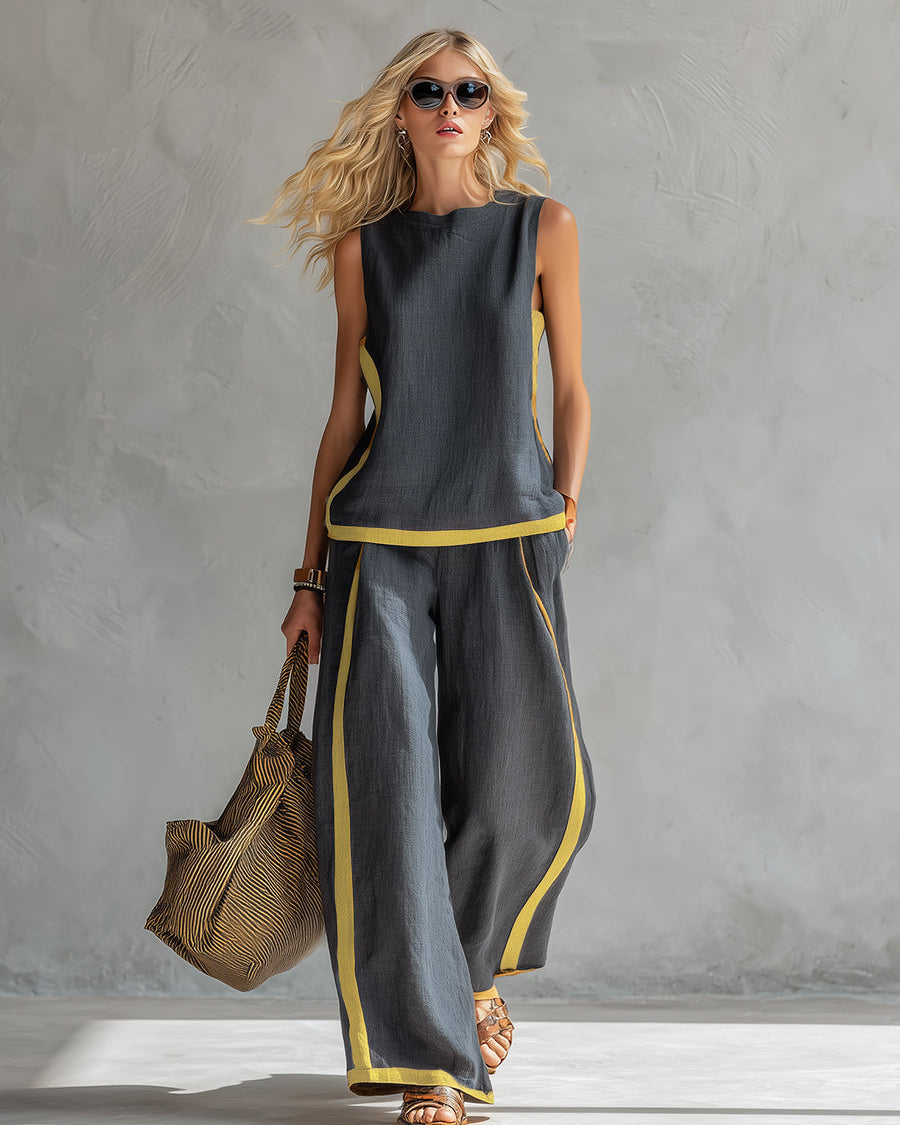 Leila™ | Conjunto Elegante de Algodón y Lino
