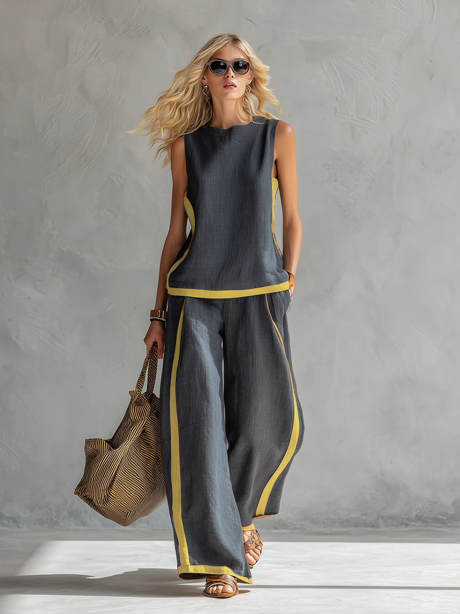 Leila™ | Conjunto Elegante de Algodón y Lino