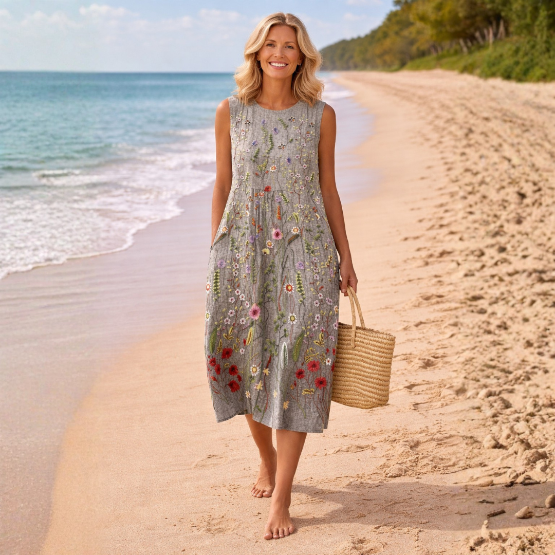 Carla | Vestido Midi de Flores