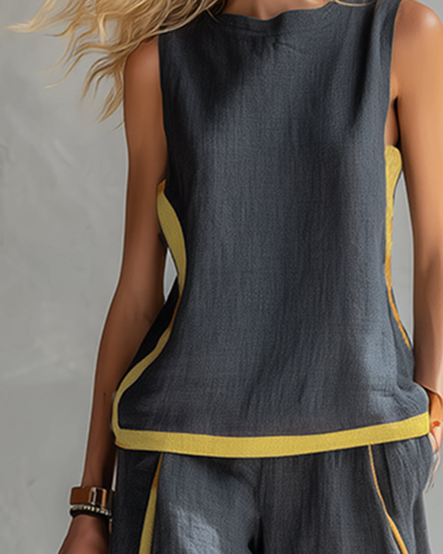 Leila™ | Conjunto Elegante de Algodón y Lino