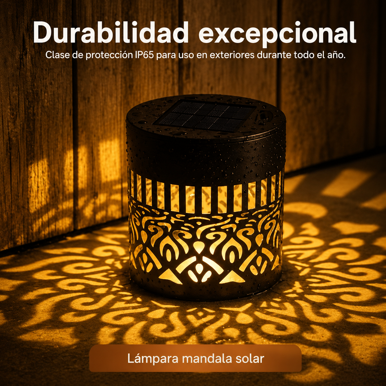 MandalaGlow — Lámpara Solar de Jardín |