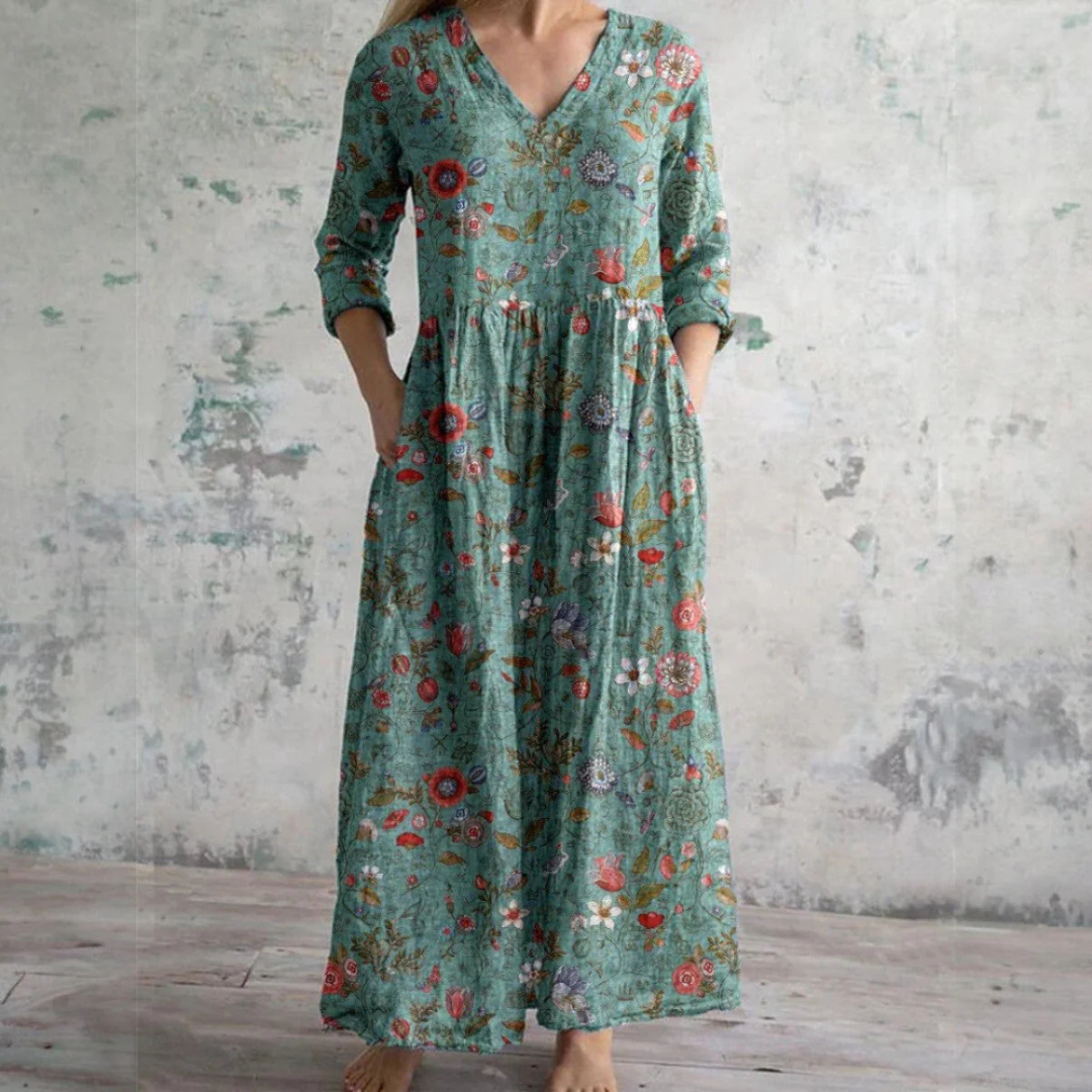 Sophie | Vestido Maxi Floral Verano Cómodo