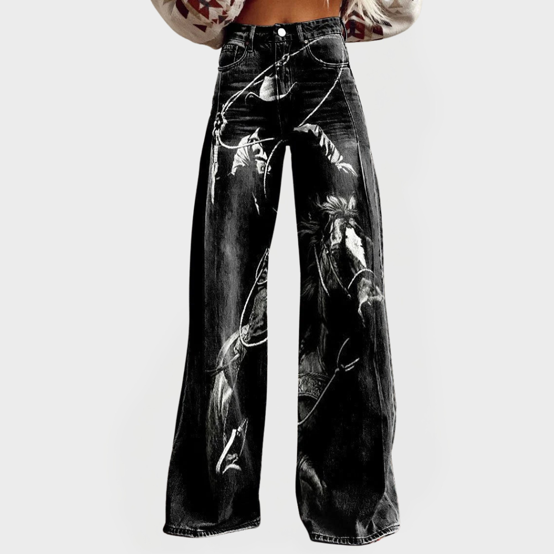 Jeans Cómodos y Elegantes con Patrón