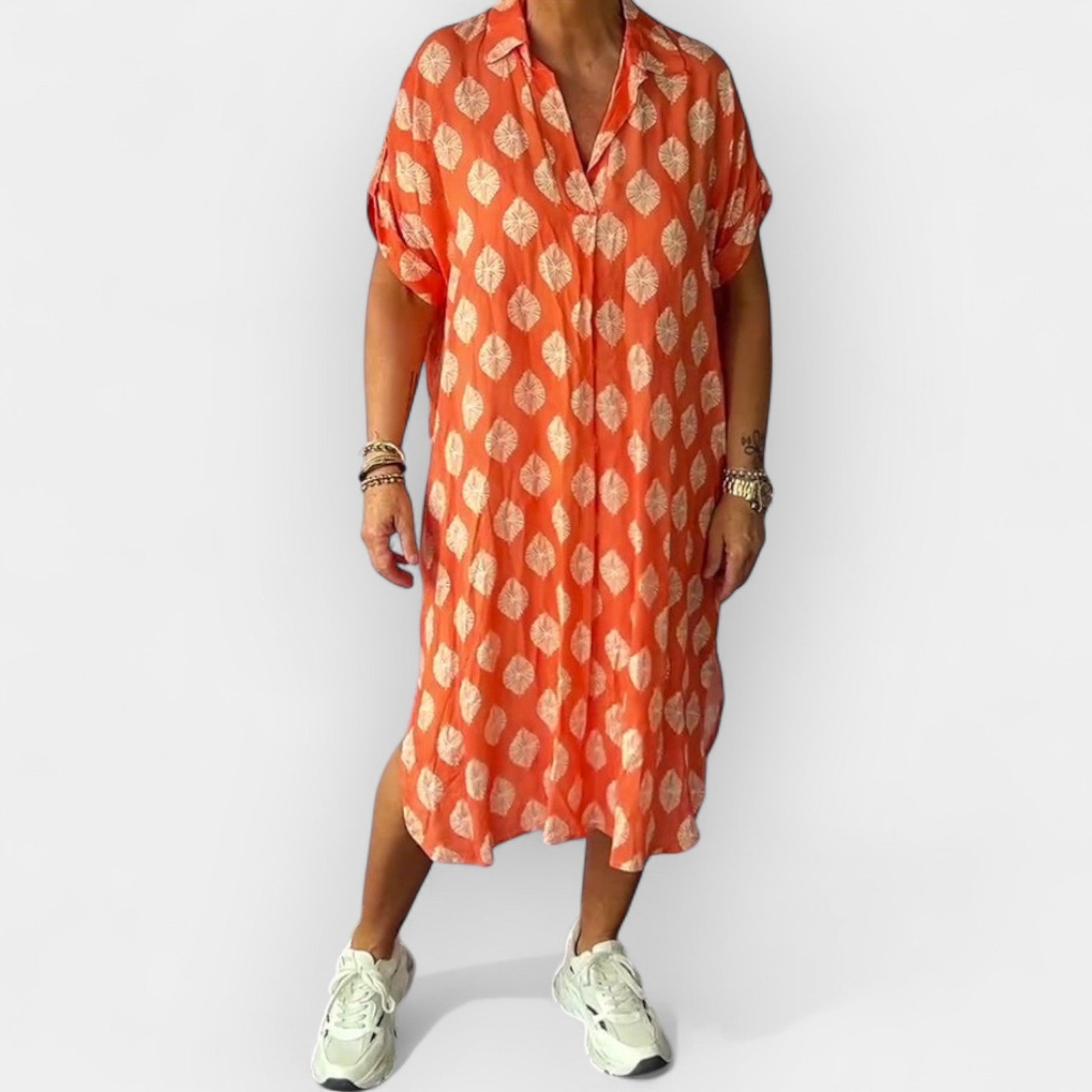 Vestido de Verano Liviano con Escote en V