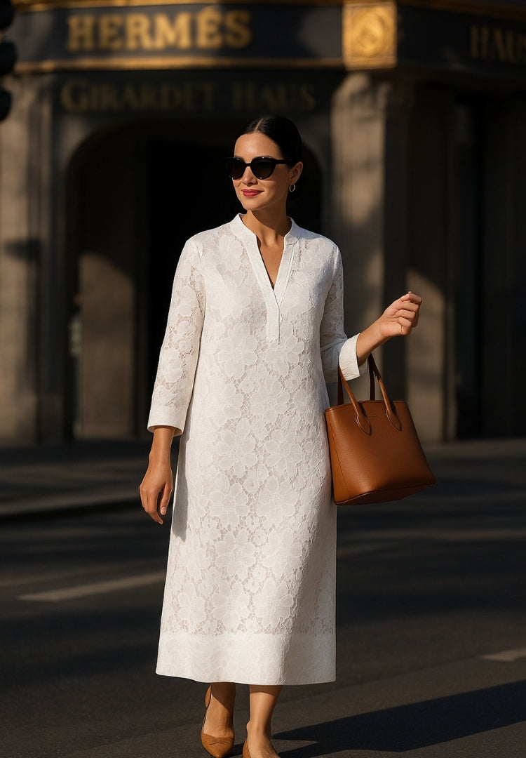 Ámbar | Elegante Vestido Largo de Encaje