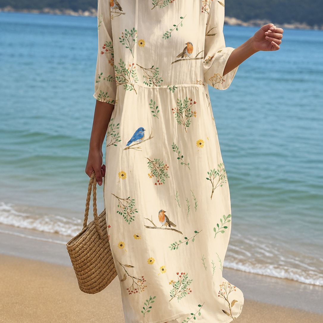 Vestido casual de mujer con estampado floral