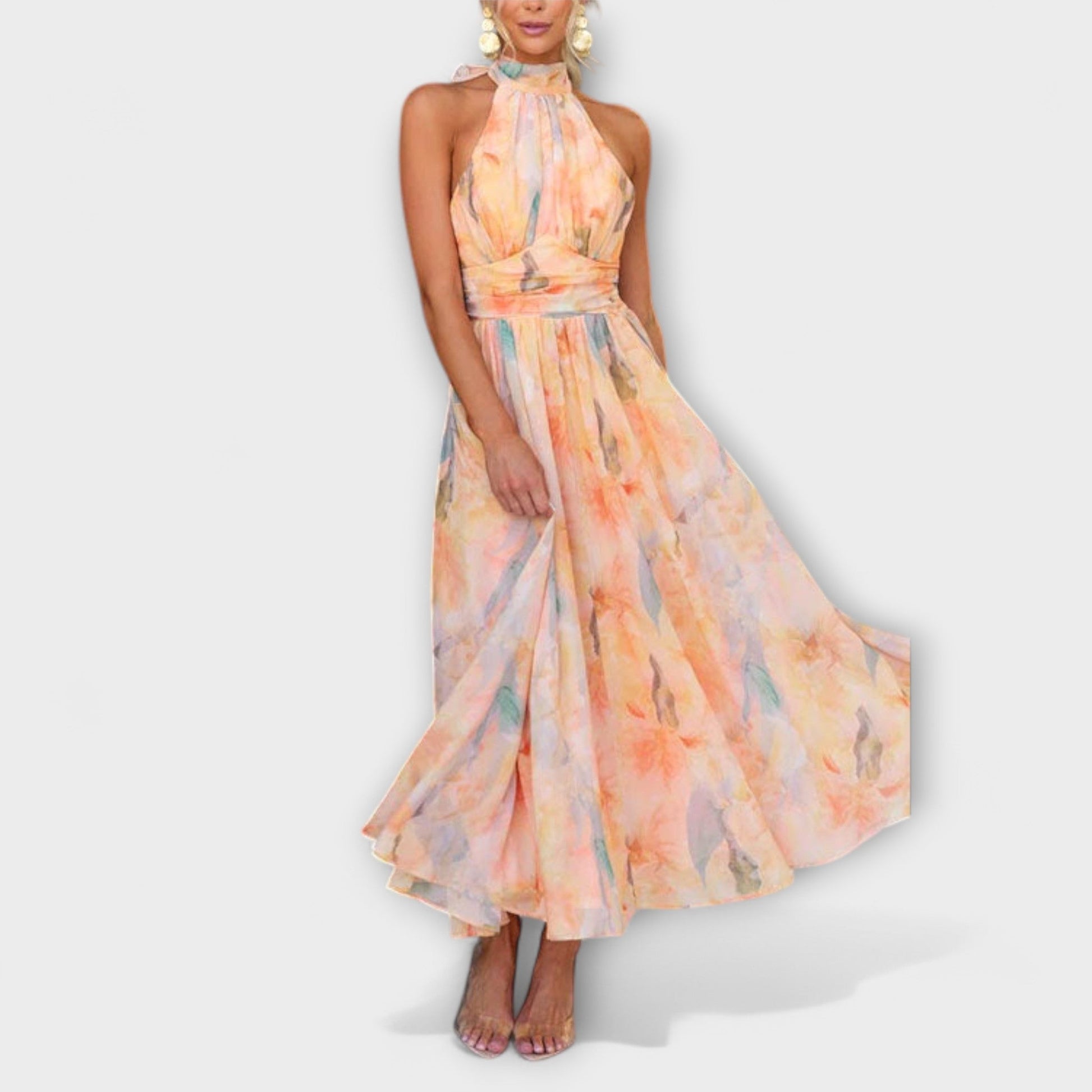 Vestido Maxi con Acuarela