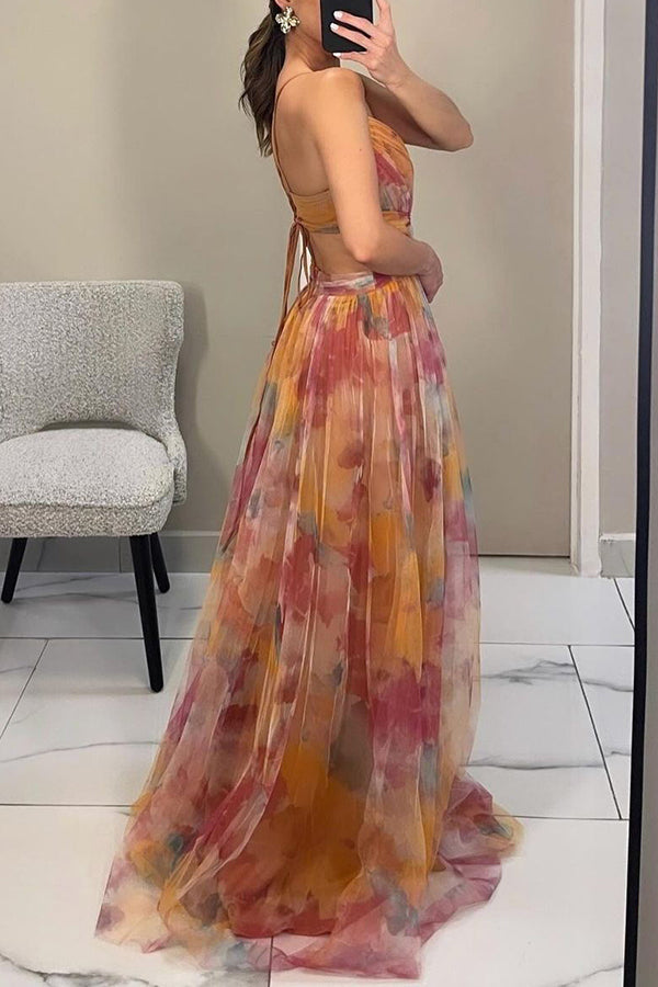 Gisele | Vestido Maxi Floral Halagador