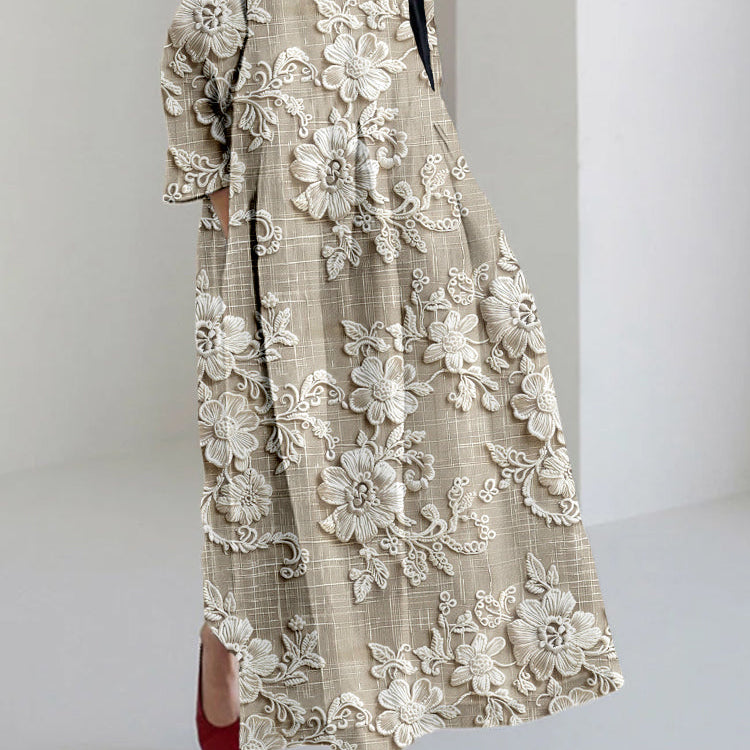 Avery - Elegante Vestido Maxi Impreso