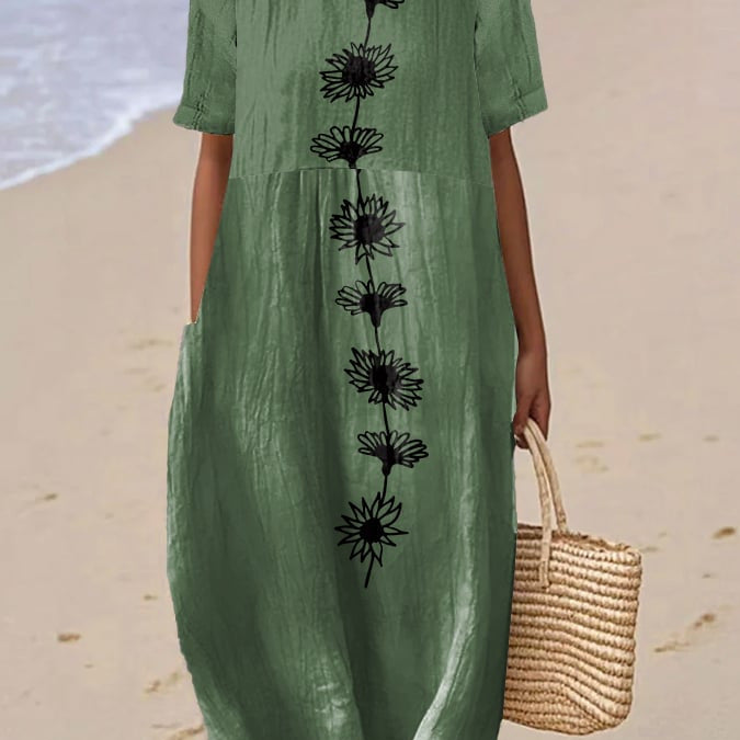 Hana | Vestido Midi Flor Central